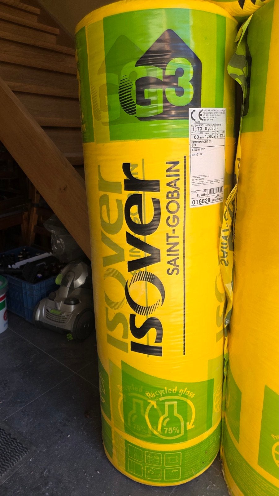 Rouleau isolant ISOVER, Bricolage & Construction, Enlèvement, 4 à 8 cm, Neuf, 15 m² ou plus