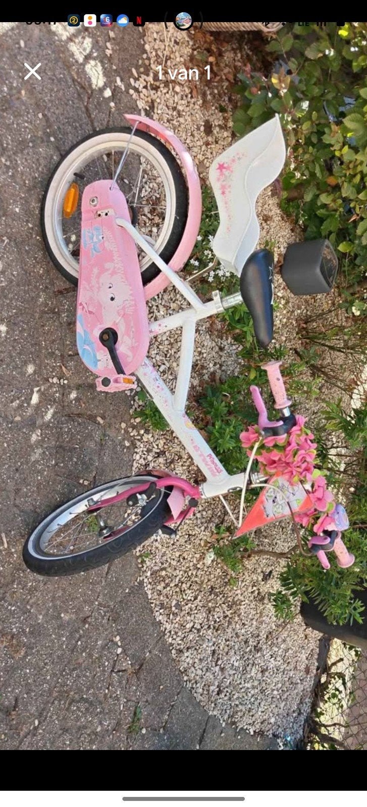 kinderfiets b twin, Ophalen