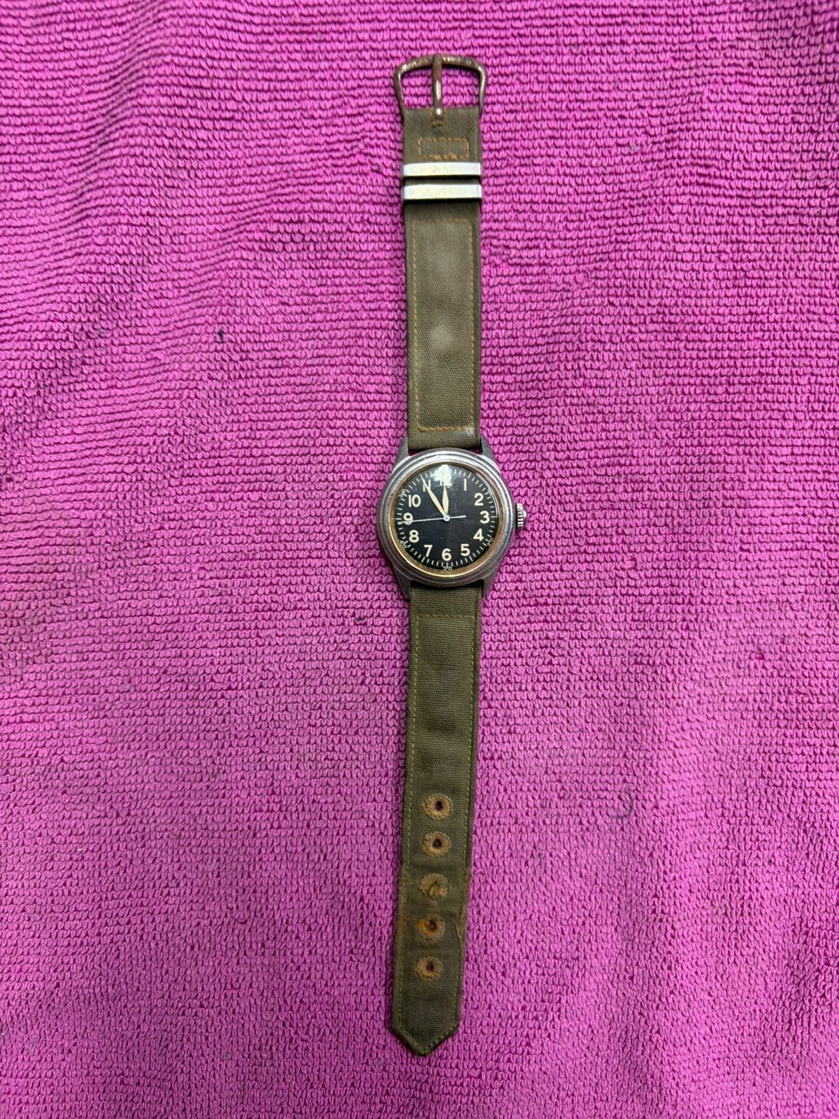 WW2 US Army wristwatch by Elgin, Verzamelen, Ophalen of Verzenden