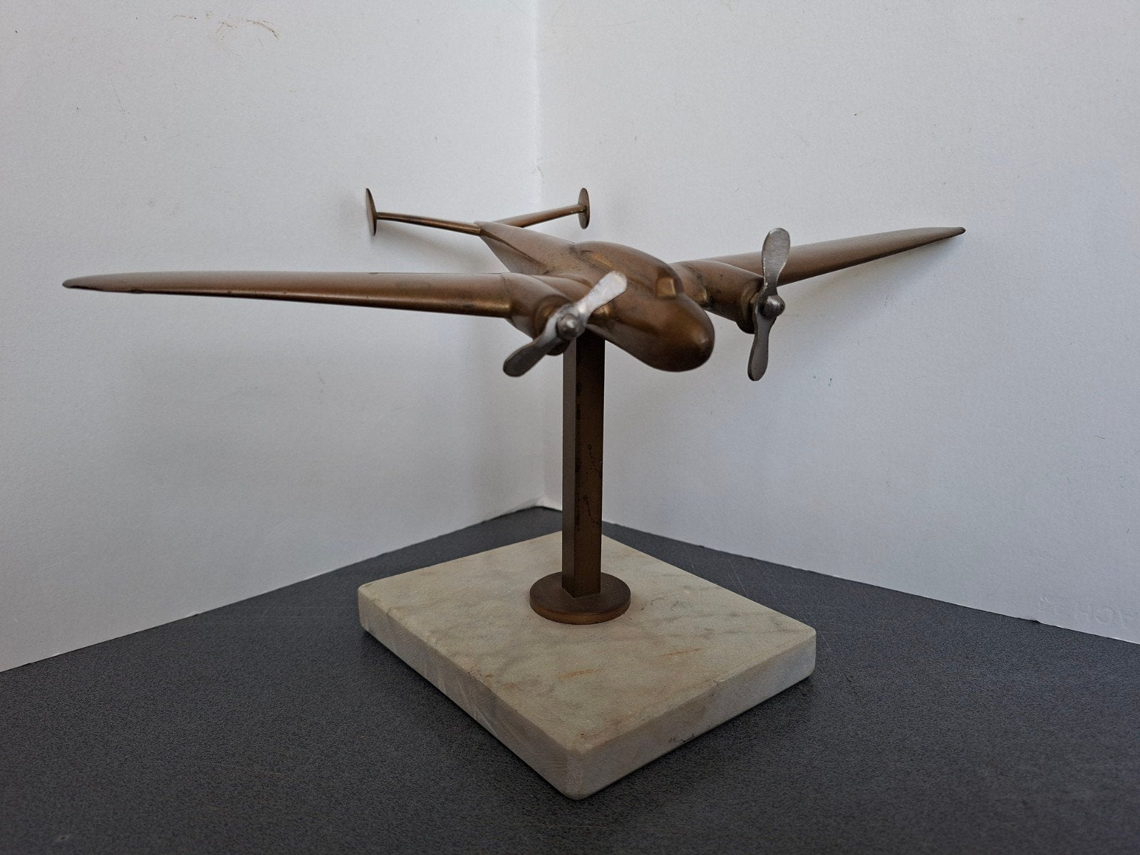 Messerschmitt bf 110 C miniature bronze lourd Luftwaffe, Enlèvement ou Envoi, Armée de l'air, Objet d'art