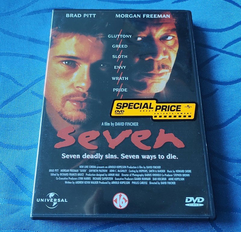Brad Pitt DVD Seven (nieuw), Ophalen of Verzenden, Zo goed als nieuw