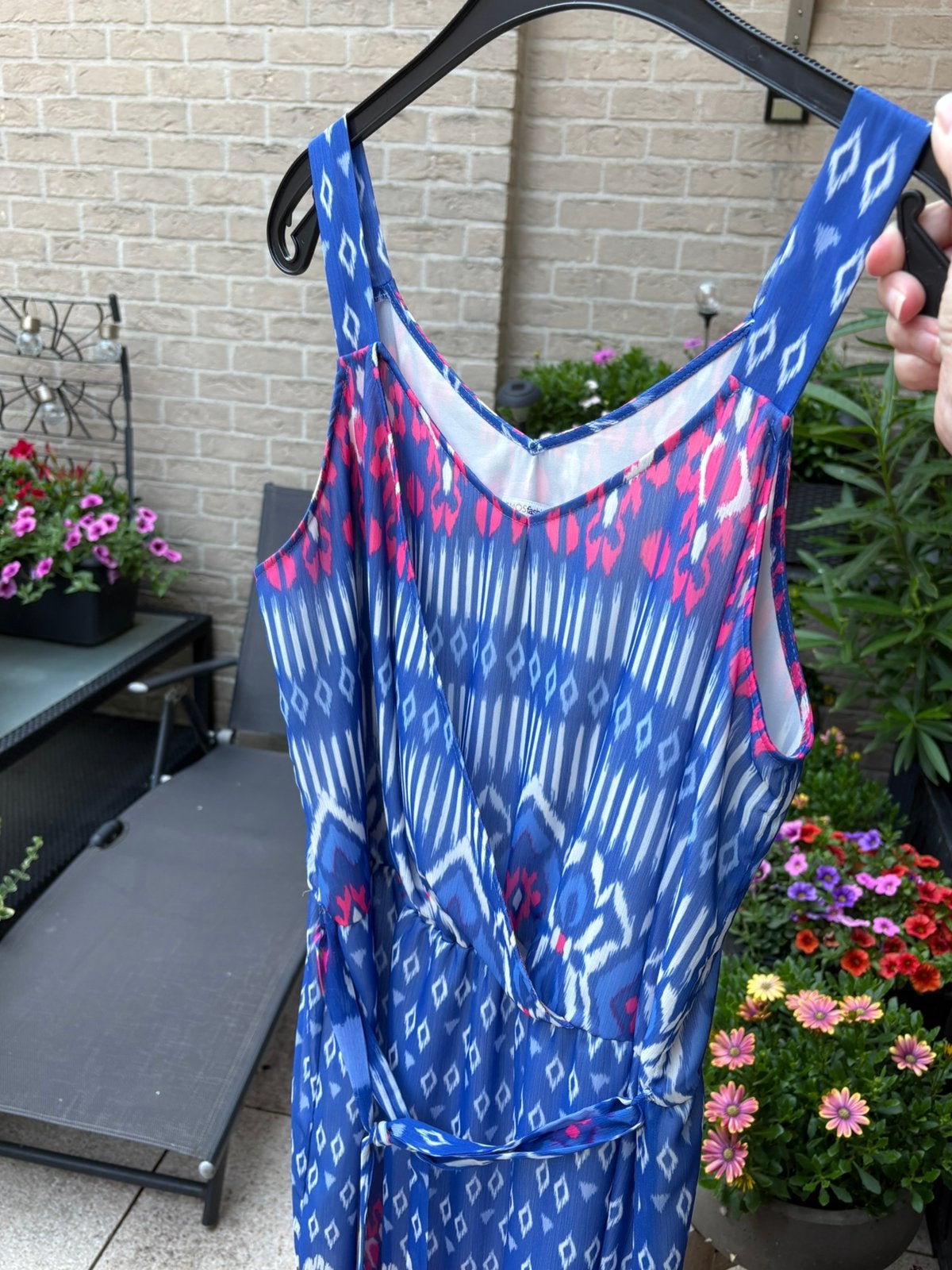 Blauw kleed van Atmos Fashion (L/40)., Blauw, Maat 42/44 (L), Ophalen of Verzenden, Zo goed als nieuw