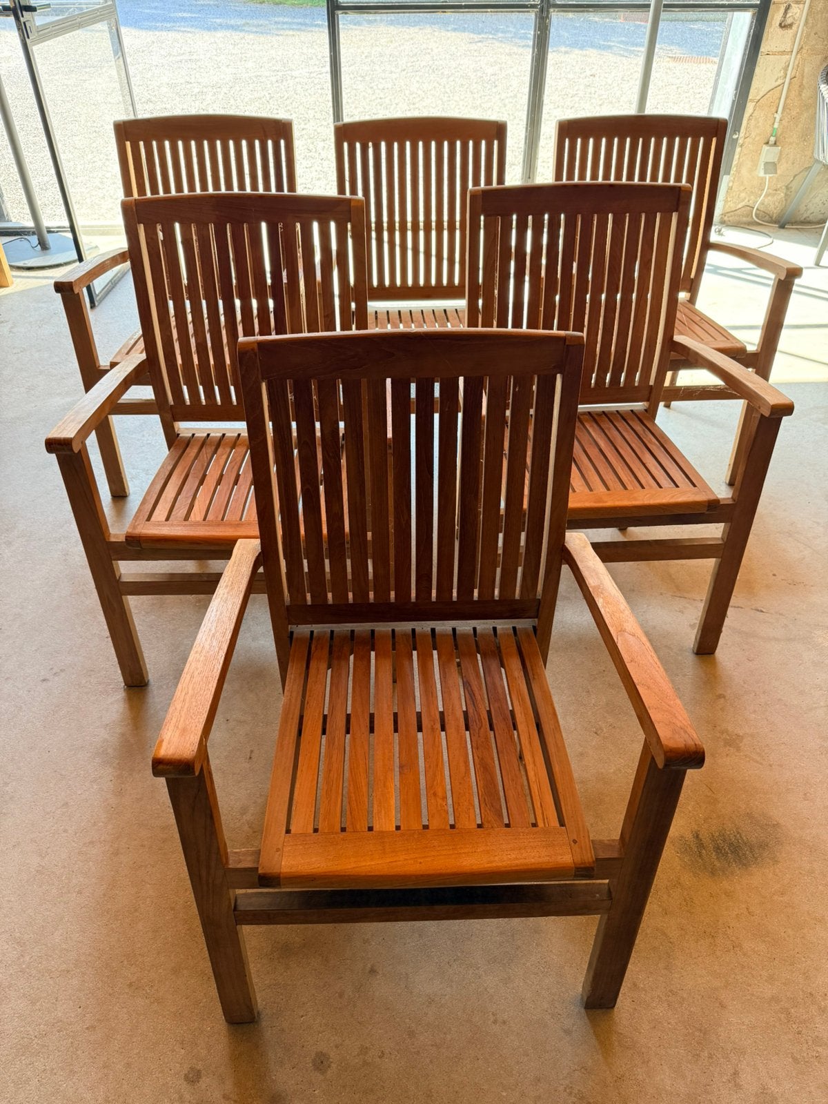 6x Teak Tuinstoel met armleuning, Ophalen, Nieuw