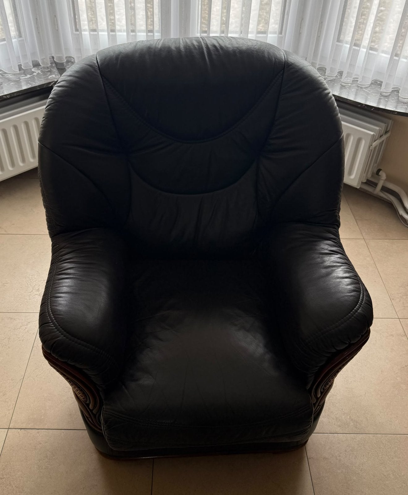 Salon leder, Ophalen, Zo goed als nieuw, Leer