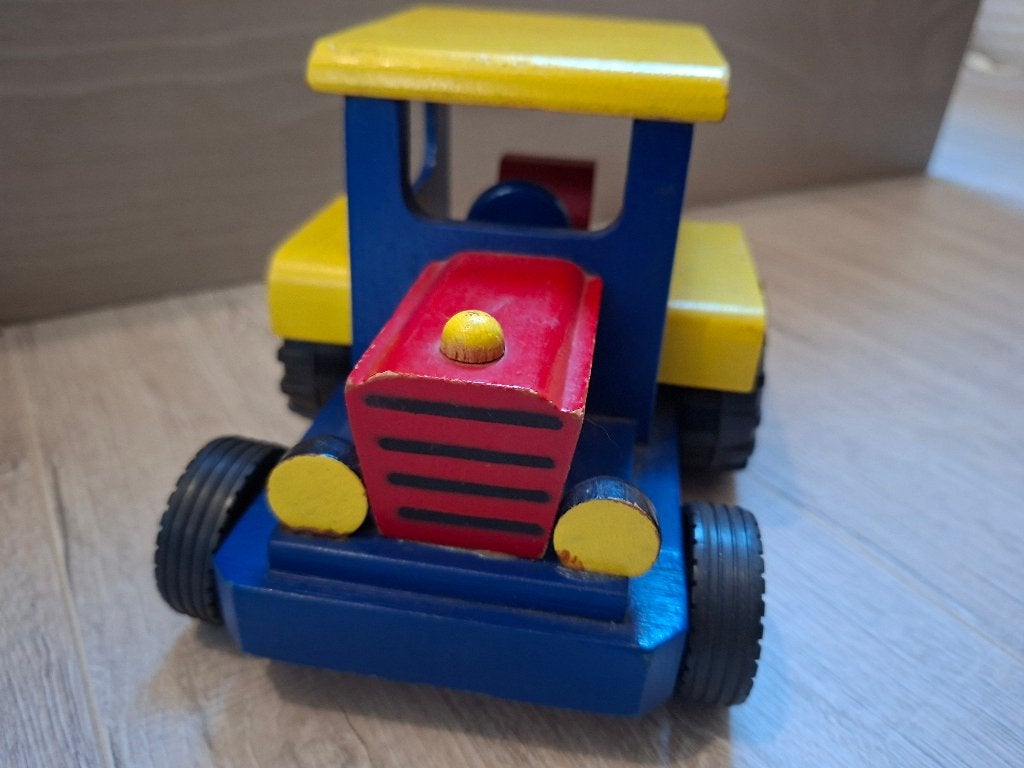 Vintage speelgoed houten traktor tractor, Kinderen en Baby's, Ophalen, Zo goed als nieuw