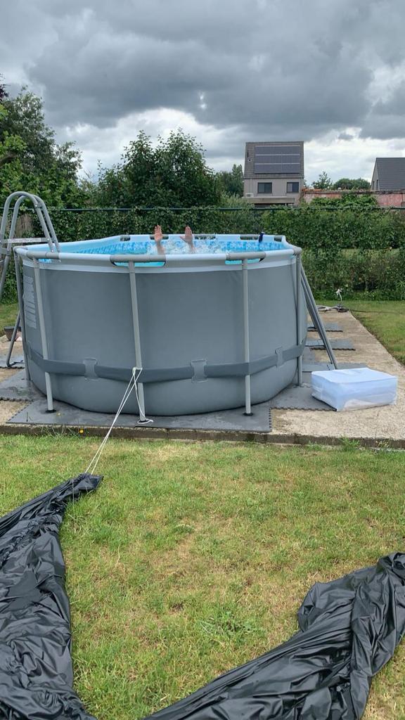 Bestway zwembad 5.49x2.74x1.22m Power Steel, Tuin en Terras, Gebruikt, 200 tot 300 cm, Ovaal, Ophalen
