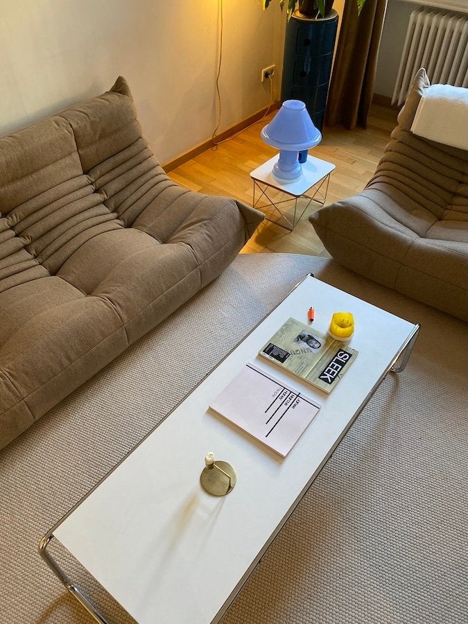 Ligne Roset - Togo - Ensemble siège/assise Taupe/Marron, Envoi, Comme neuf, Tissus, Knoll vitra artifort sede b&b italia cassina mid century modern