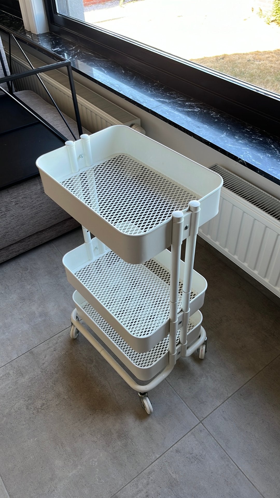 Ikea karretje wit raskog, Huis en Inrichting, Ophalen, Zo goed als nieuw