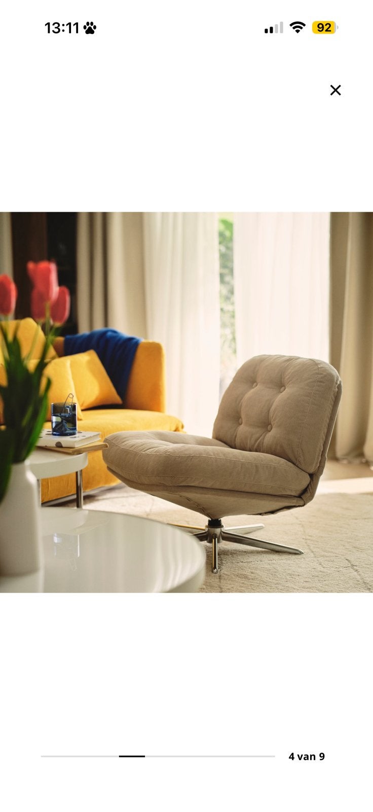 Draai relax fauteuil ikea, Ophalen, Zo goed als nieuw