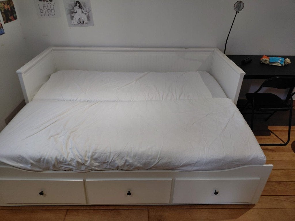 A vendre meuble pour chambre d’étudiant(e), Utilisé, 200 cm, Blanc, Deux personnes