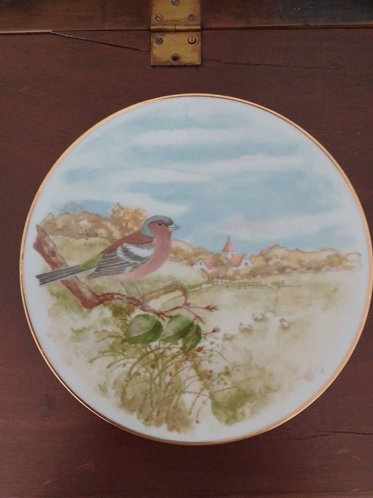 Porseleinen bord, decorateur Josef Kuba, Beieren, Antiek en Kunst, Ophalen of Verzenden