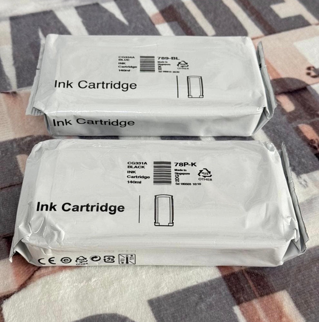 HP Ink Cartridge CG331A 78P-K black 789-BL Blue CG334A set, Ophalen of Verzenden, Nieuw, Cartridge