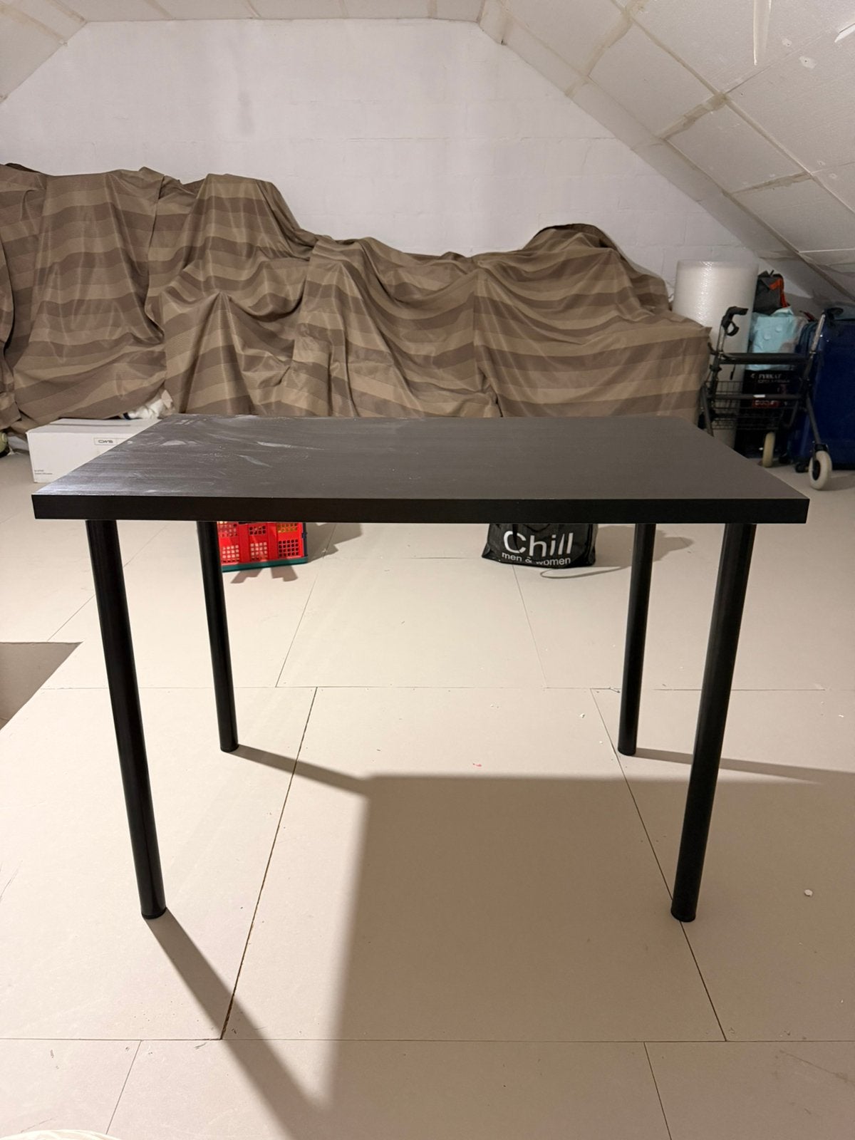 Zwarte eettafel, Huis en Inrichting, Tafels | Eettafels, Ophalen, Zo goed als nieuw