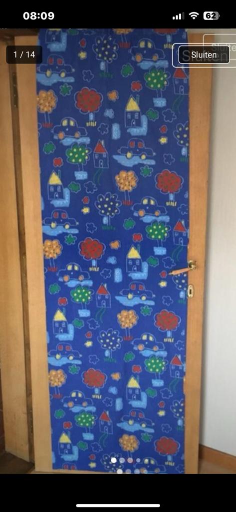 Kant-en klare katoenen overgordijnen, Huis en Inrichting, 100 tot 150 cm, Ophalen of Verzenden, Zo goed als nieuw, Kinderkamer