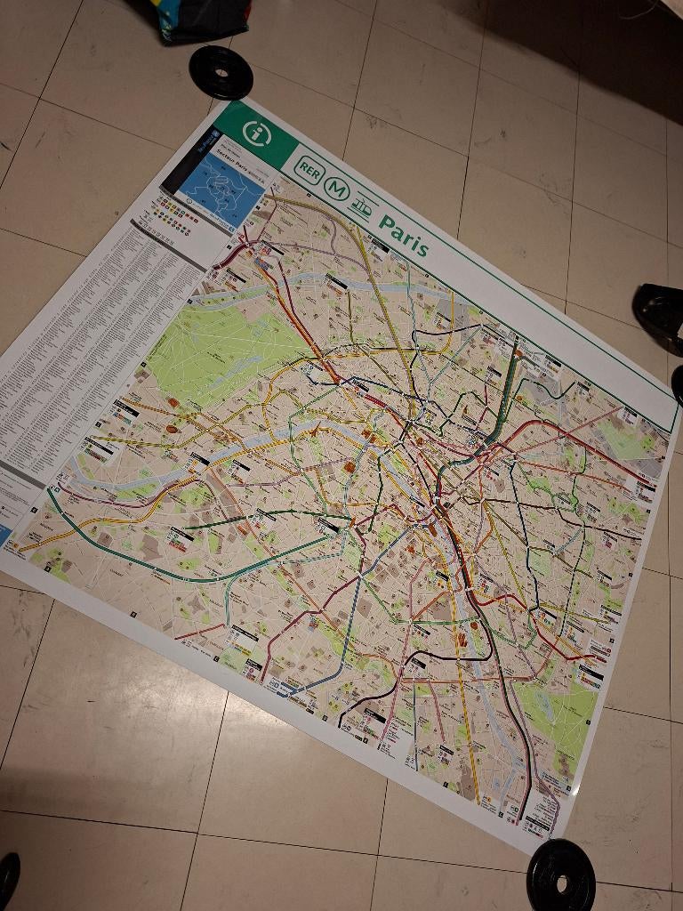 Plan du métro, de Paris NEUF, Enlèvement ou Envoi, Neuf, Autres types
