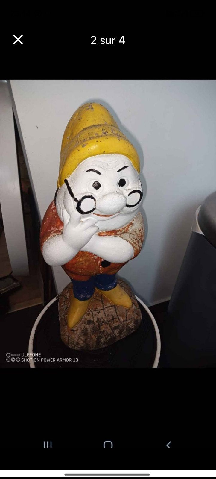 Cucciolo" de Blanche-Neige et les sept nains en béton italie, Jardin & Terrasse, Enlèvement