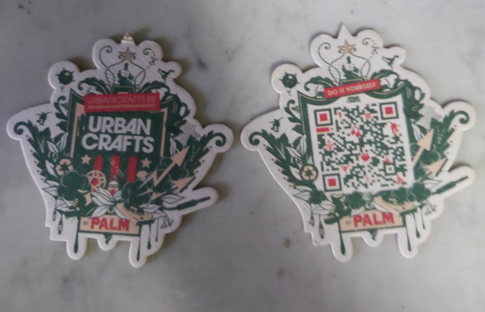 Palm urban craft bierviltjes 2 stuks, Ophalen of Verzenden