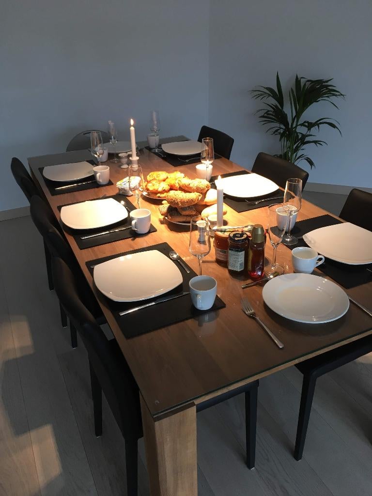 Table Ethnicraft Slice - teak massif - 200x100 cm, Teck, 100 à 150 cm, Enlèvement, Utilisé