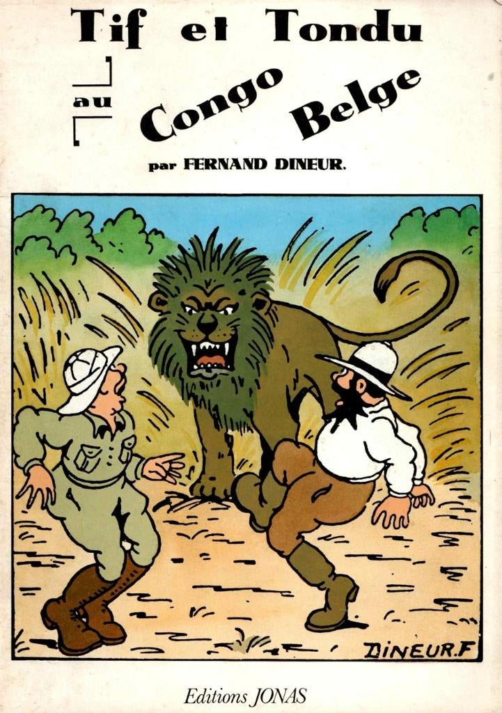BD  Tif et Tondu au Congo Belge  1500 ex., Une BD, Fernand Dineur, Enlèvement, Utilisé