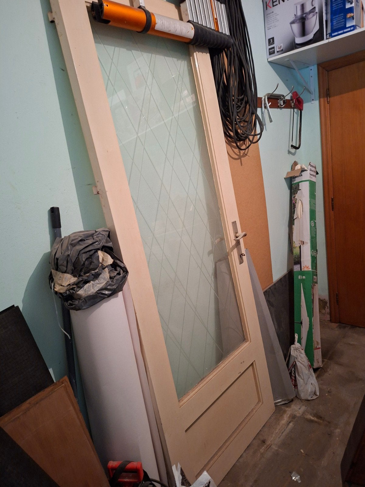 Glazen deur, Doe-het-zelf en Bouw, Deuren en Vliegenramen, Ophalen, Gebruikt, 80 tot 100 cm, 215 cm of meer