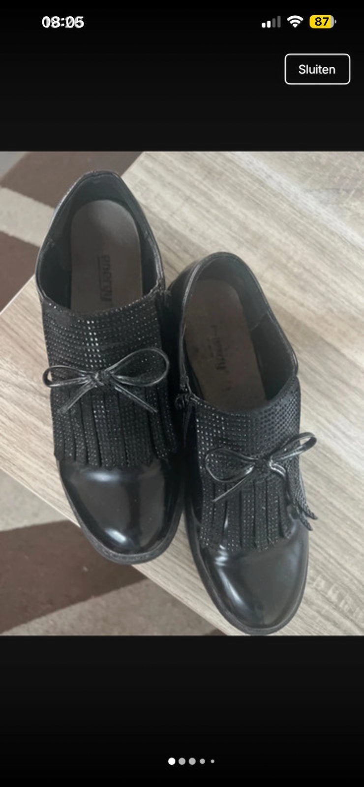 Mocassins noirs en cuir verni, Vêtements | Femmes, Enlèvement ou Envoi, Porté, Noir