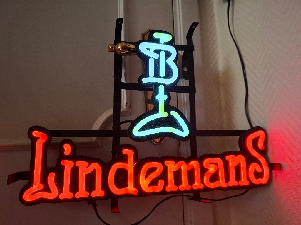 Lichtreclame Lindemans bier, Ophalen of Verzenden, Nieuw, Lichtbak of (neon) lamp