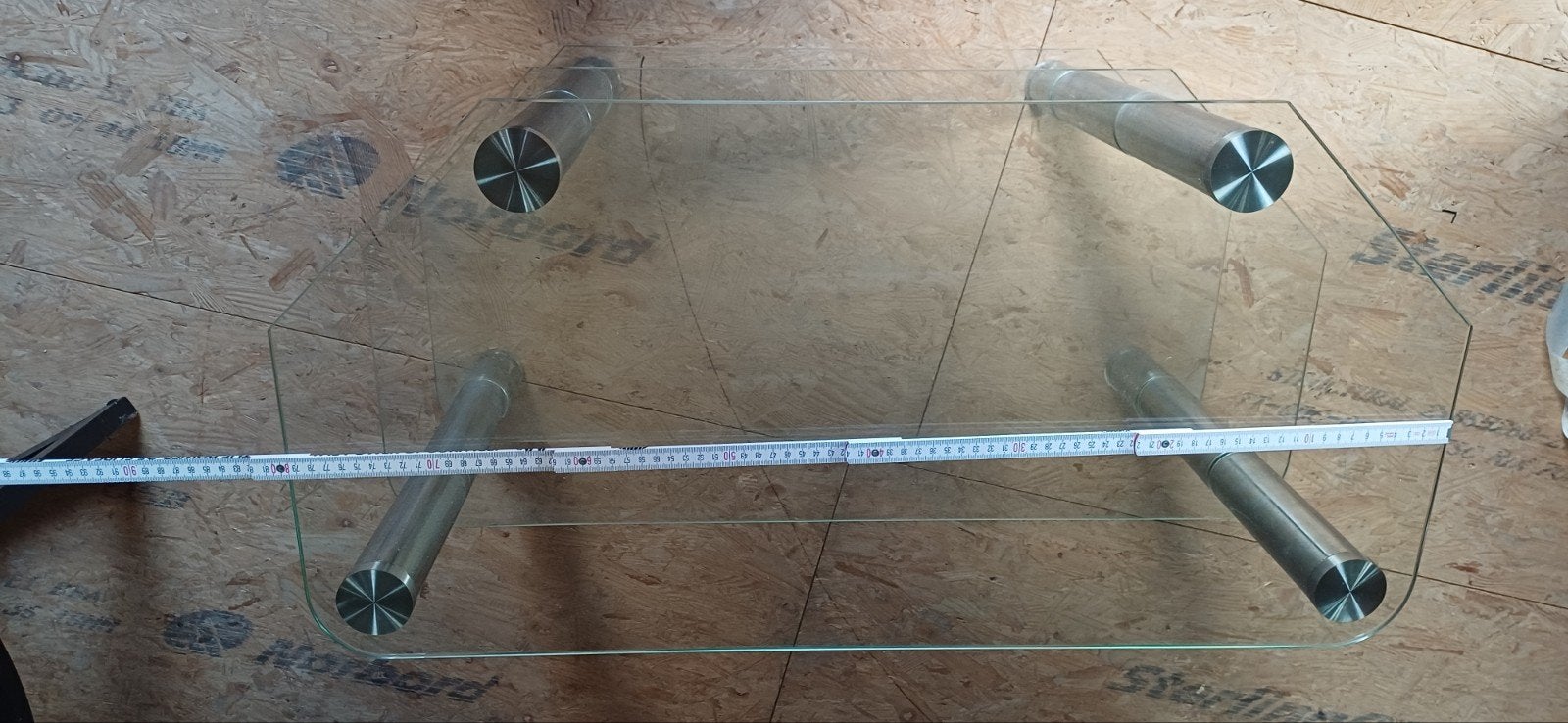 Glazen tv meubel 50cm hoog, 40 cm diep, 80cm breed., Huis en Inrichting, Ophalen