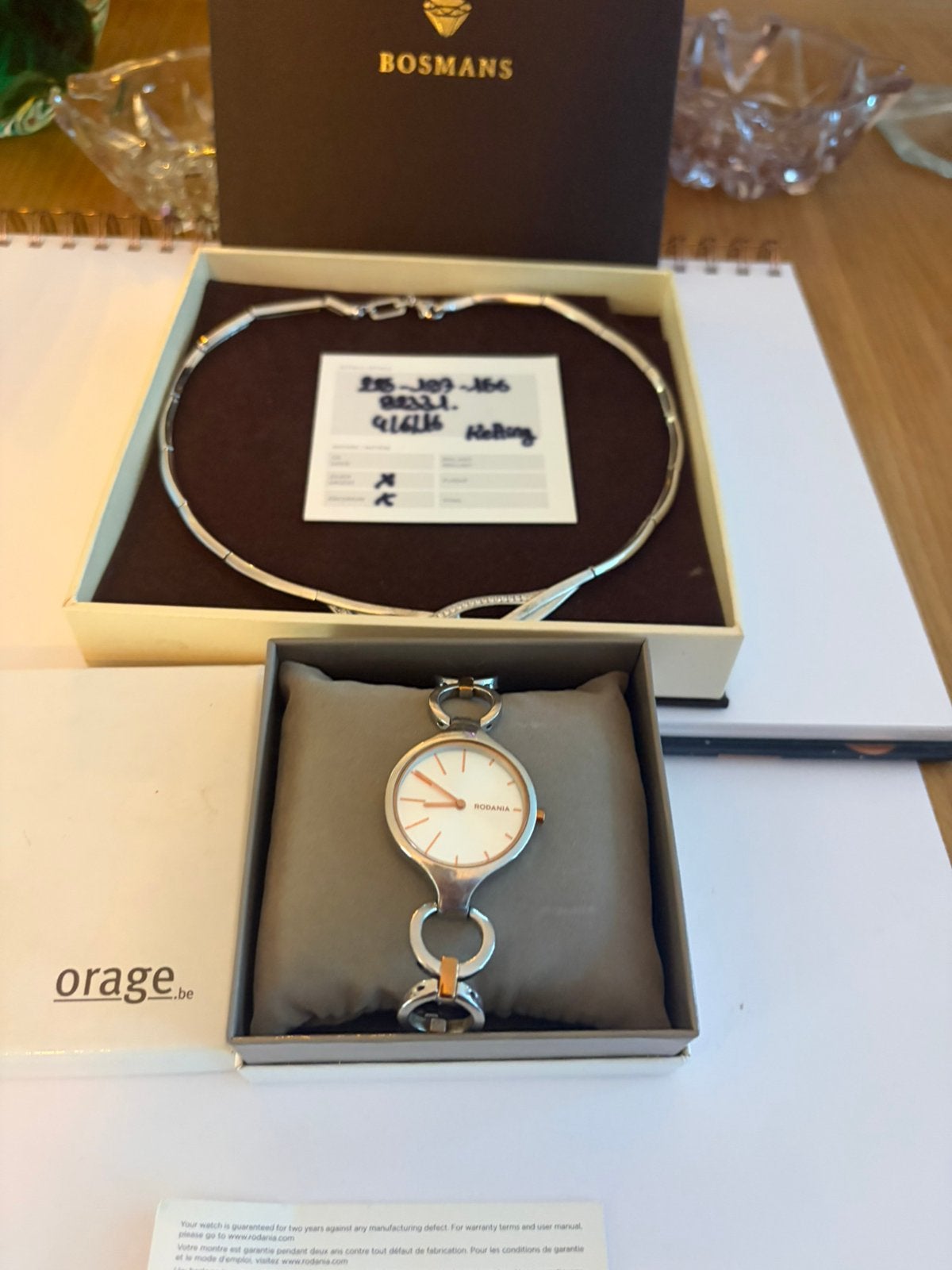 Dames horloge en ketting, Handtassen en Accessoires, Overige Accessoires, Ophalen, Zo goed als nieuw