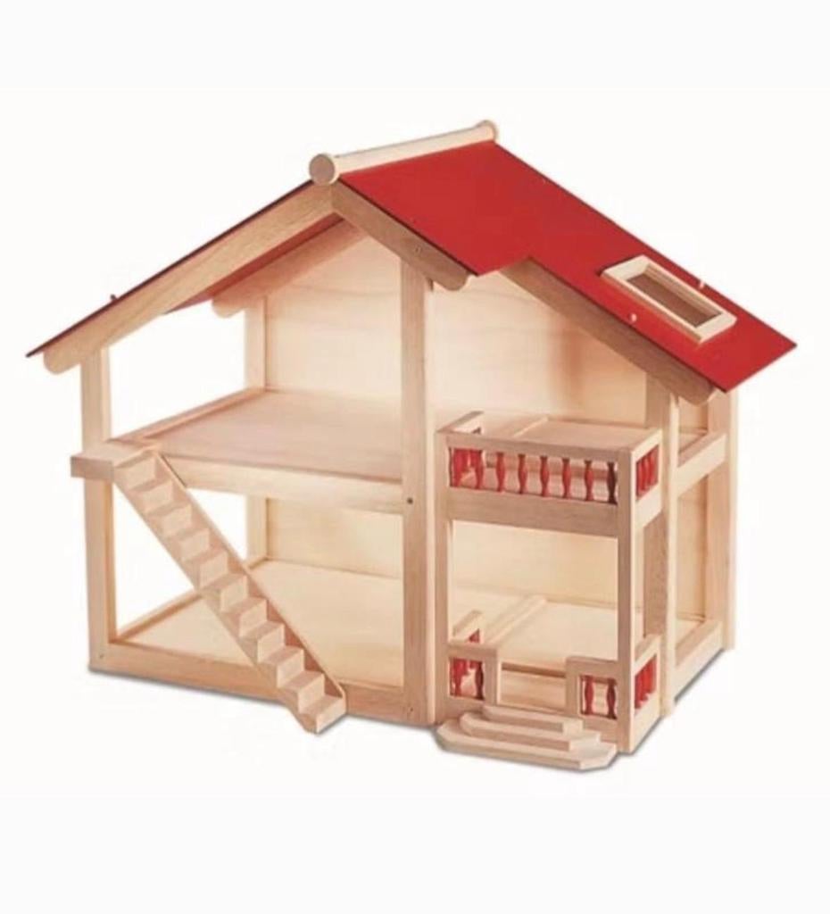 Pintoy houten poppenhuis, Kinderen en Baby's, Speelgoed | Poppenhuizen, Ophalen, Zo goed als nieuw, Poppenhuis