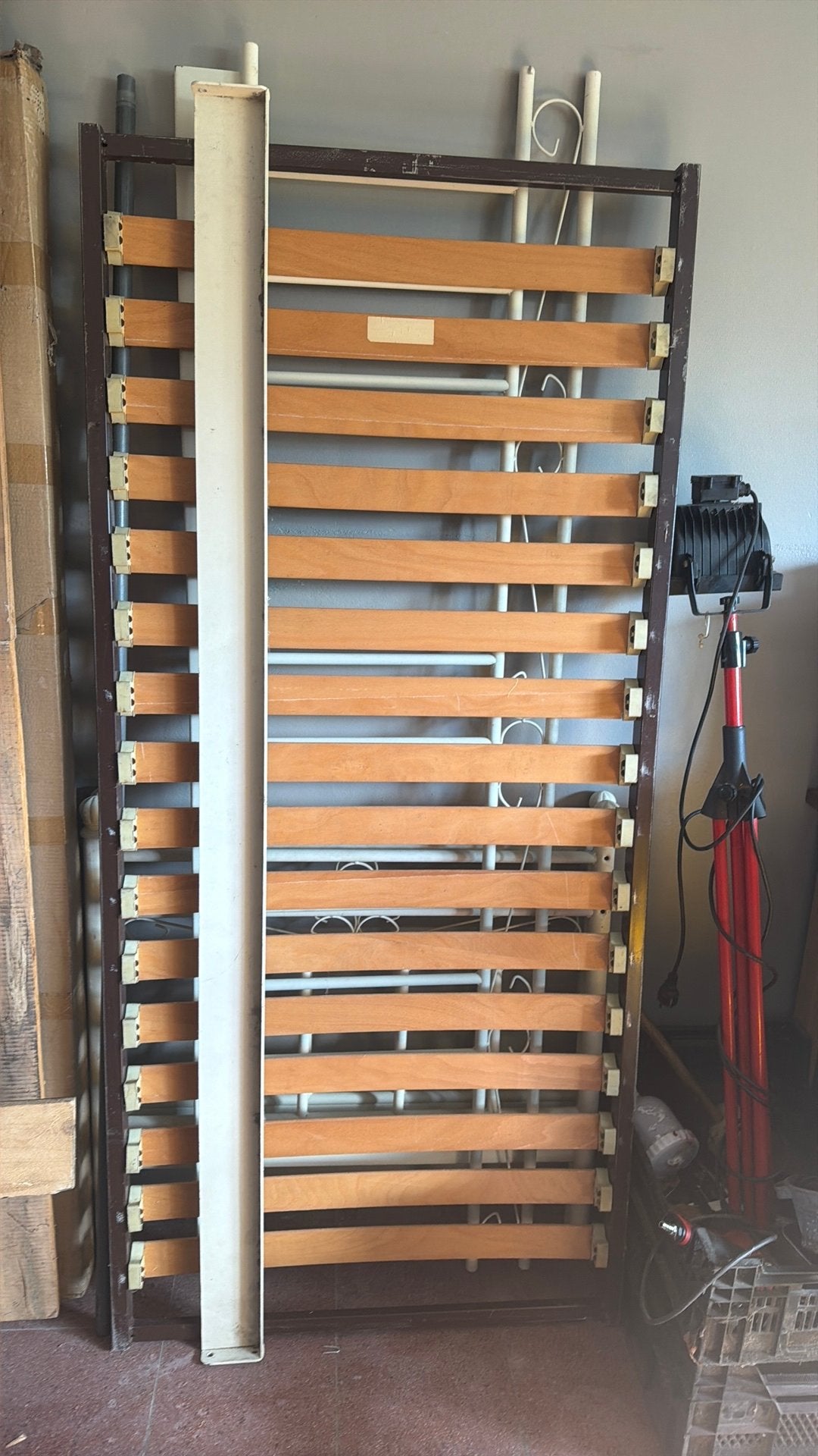1 persoons bed, Une personne, Utilisé, Sommier, 200 cm