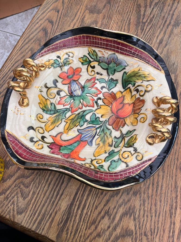 Schaal met vergulde ringen, Ophalen of Verzenden