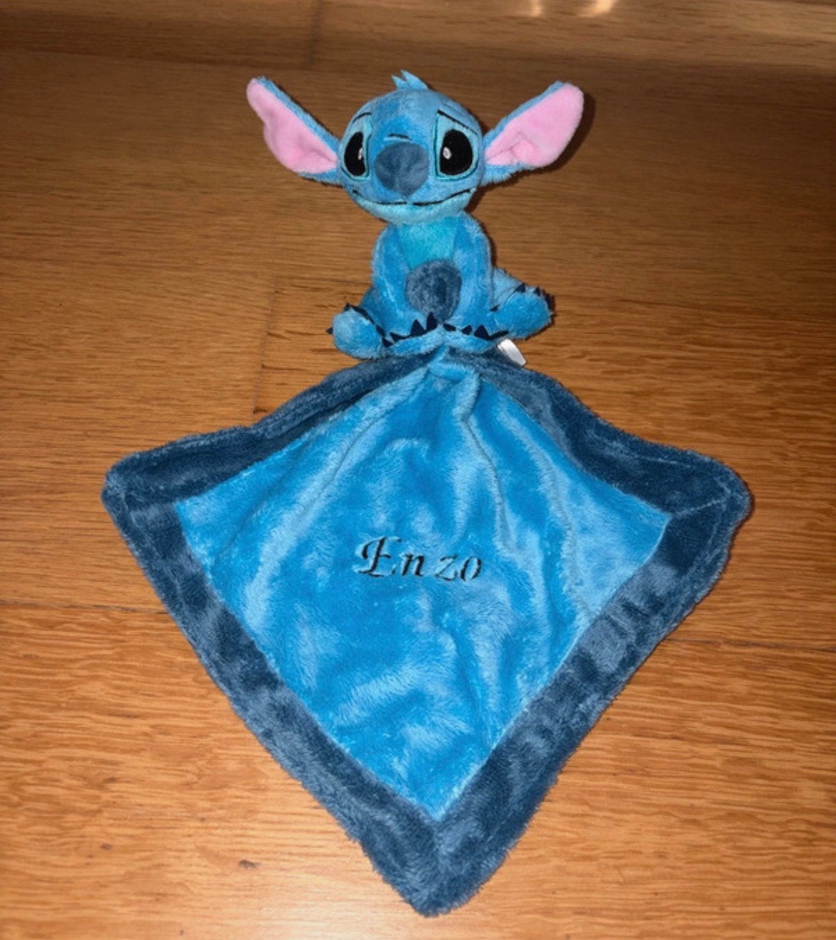 Doudou stitch avec nom « Enzo », Bleu, Doudou, Comme neuf, Enlèvement