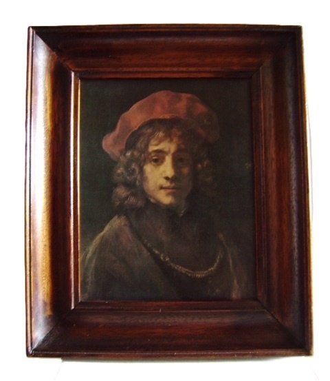 REPRO : TITUS door REMBRANDT H. VAN RIJN op canvas in kader, Antiek en Kunst, Kunst | Schilderijen | Klassiek, Ophalen