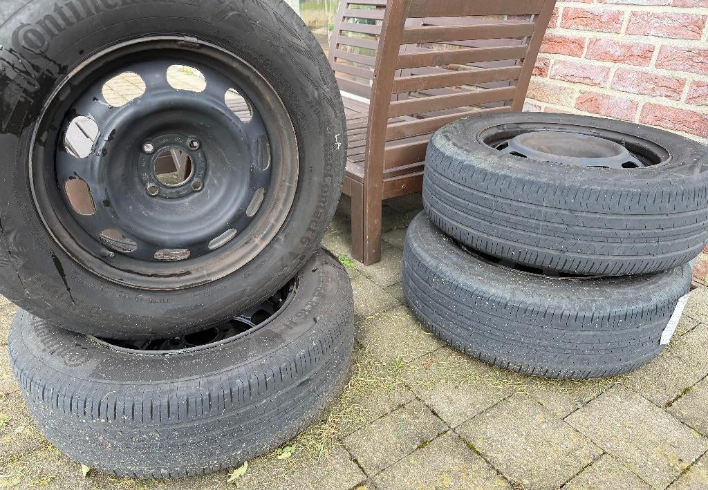Set Zomerband en Velgen - Continental EcoContact, Ophalen, Velg(en), 16 inch, Personenwagen