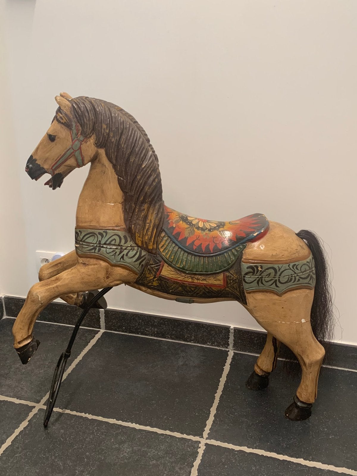 Houten paard, Antiquités & Art, Art | Sculptures & Bois, Enlèvement, Peint, Bois, Autres sujets
