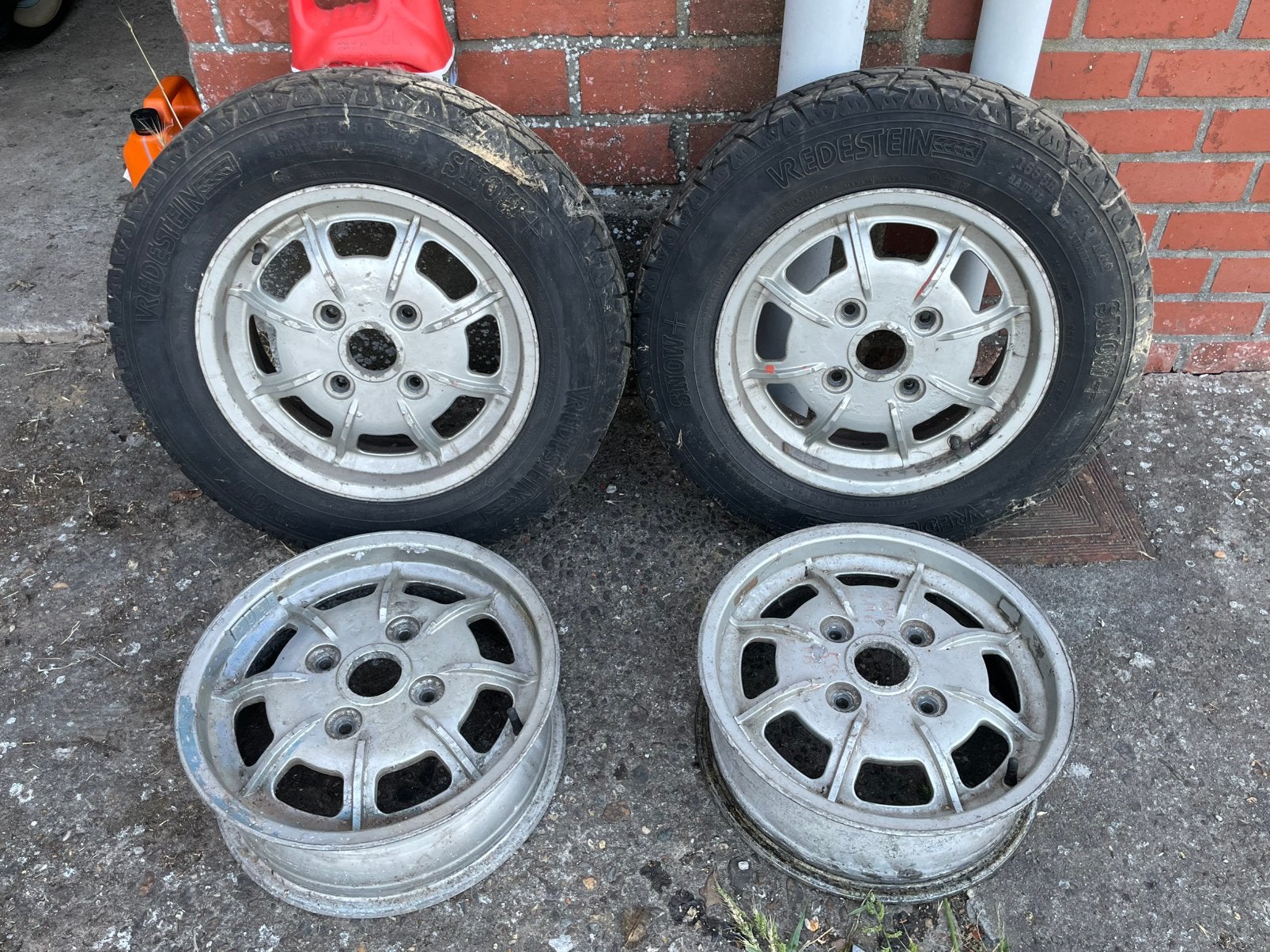 Set baby gasburners volkswagen porsche 914, Auto-onderdelen, Ophalen, Gebruikt, 15 inch, Velg(en)