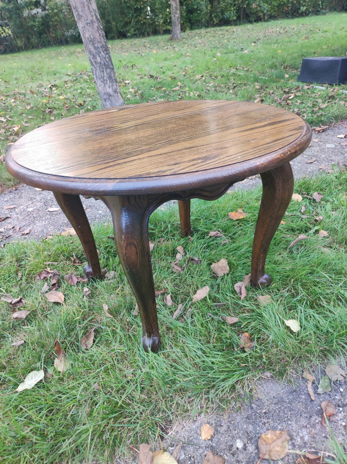 Table basse ronde en bois 73L x 53H, 55 à 75 cm, Rond, 45 à 60 cm, Enlèvement