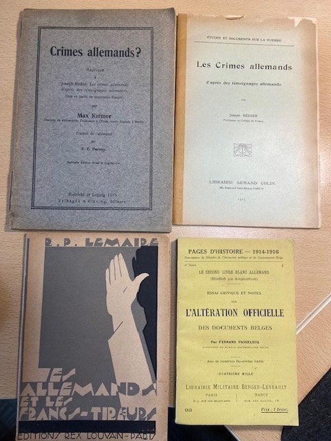 Lot livres invasion 1914 - atrocités allemandes WW1, Envoi, 20e siècle ou après