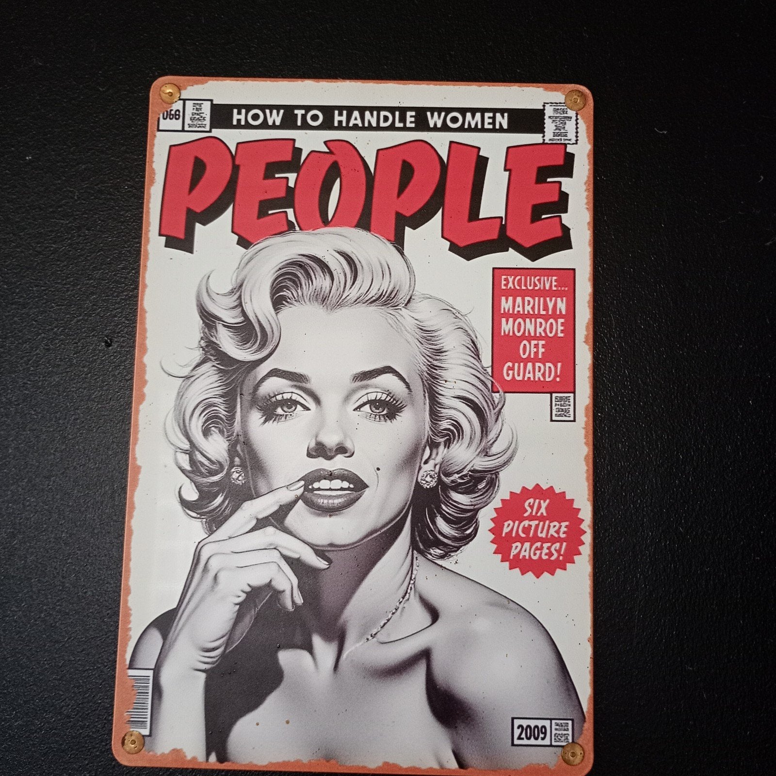 wandbord in blik Marilyn Monroe 20x30, Ophalen