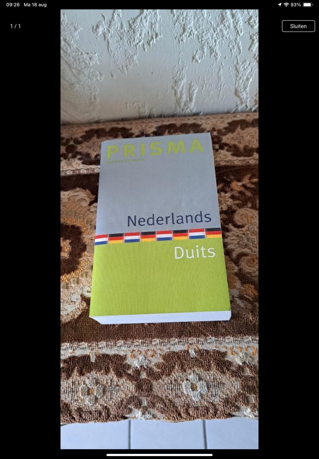 Woordenboek  Nederlands Duits perfecte staat, Boeken, Ophalen, Zo goed als nieuw, Duits