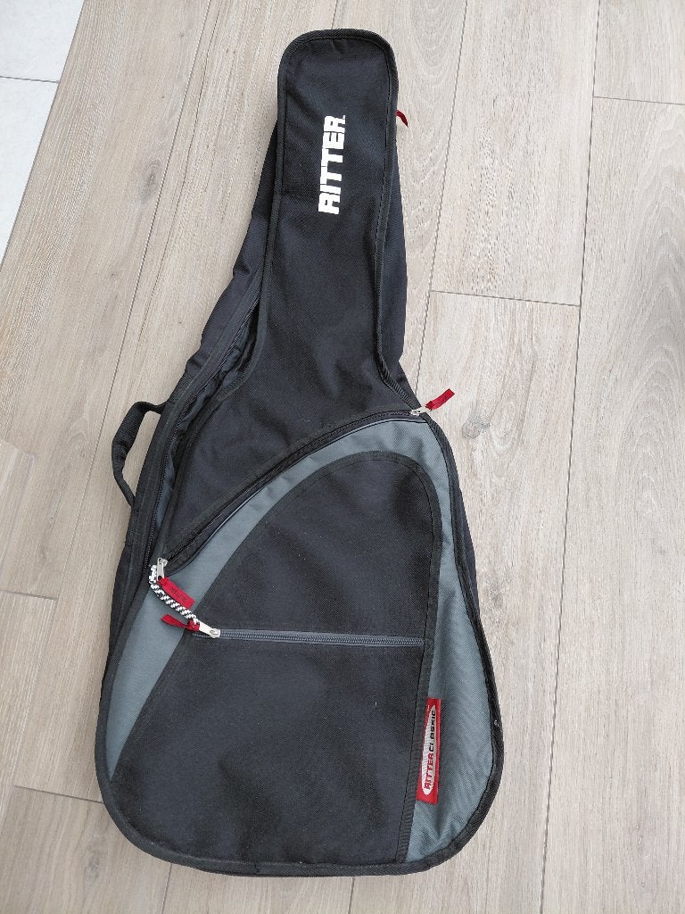 Ritter classic gitaar tas + gitaar voetsteun, Enlèvement, Utilisé