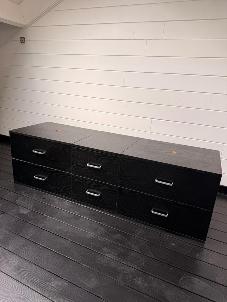 Badkamermeubel met 2 waskommen, Huis en Inrichting, Ophalen, Zo goed als nieuw, Wasbak of Wastafel