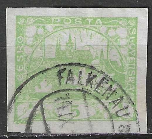 Tsjechoslowakije 1918/1920 - Yvert 3 - Hradcany - 5 h. (ST), Verzenden, Gestempeld