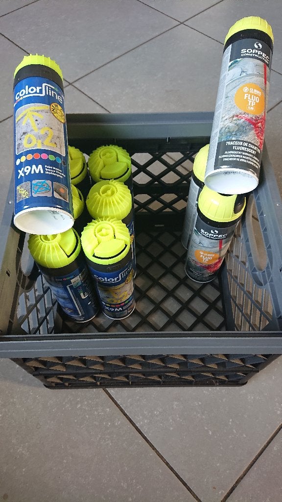 10 bombes de peinture de traçage fluorescente jaune, Enlèvement, Neuf, Jaune, Peinture