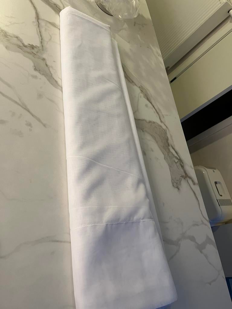 rideaux en voile sur un rouleau de 9 mètres, Neuf, Voile, Blanc, 150 à 200 cm