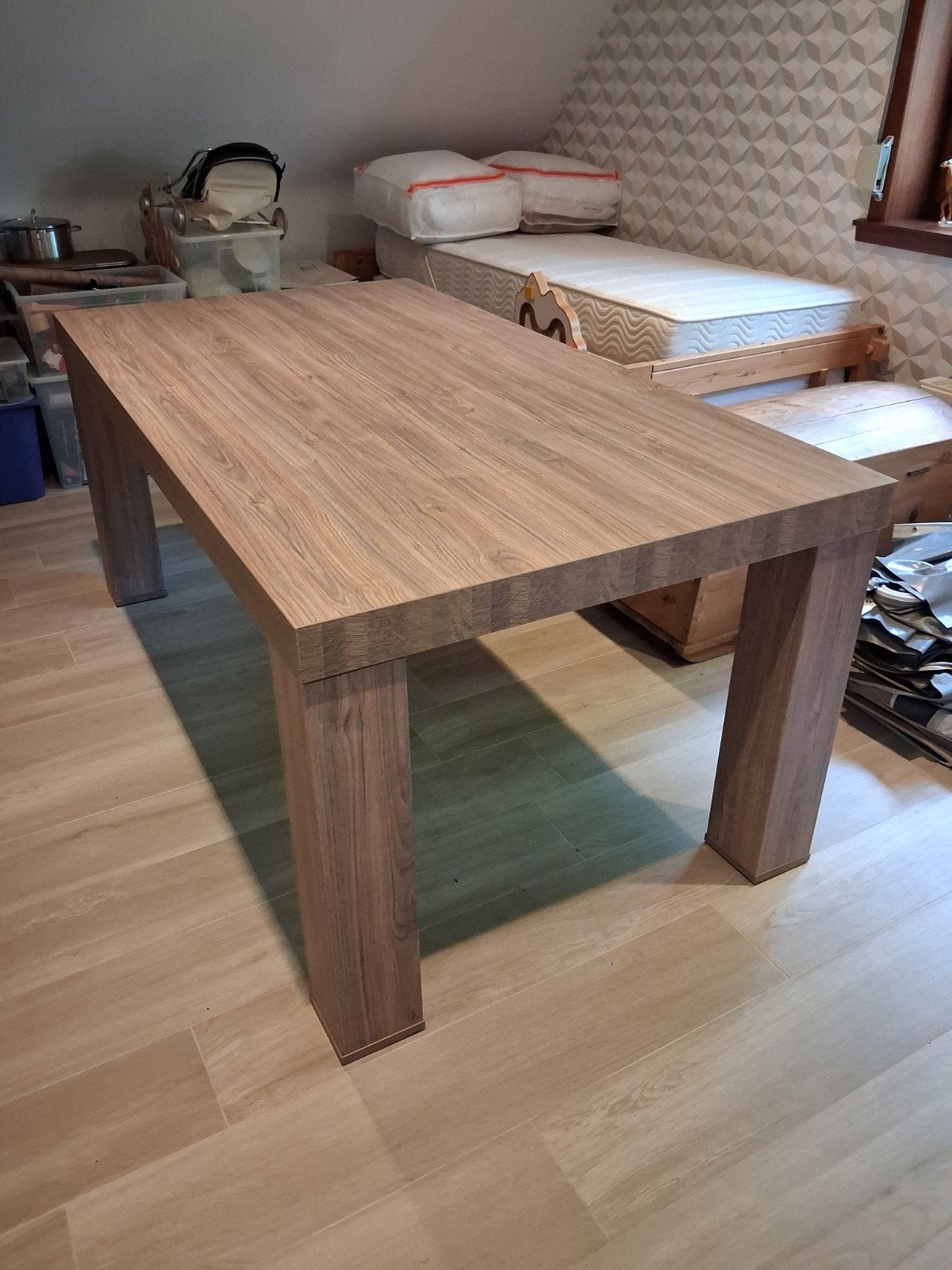 nieuwe eetkamertafel, Ophalen