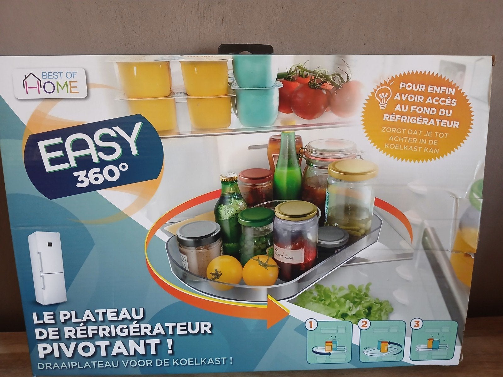 plateau pivotant pour frigo., Neuf, 25 à 50 cm, Moins de 100 cm, Enlèvement