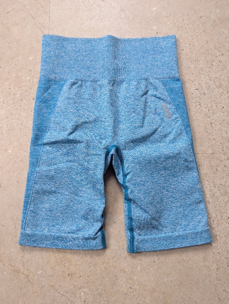 Blauwe korte broek van Gymshark, Kleding | Dames, Sportkleding, Maat 34 (XS) of kleiner, Gymshark, Verzenden, Blauw