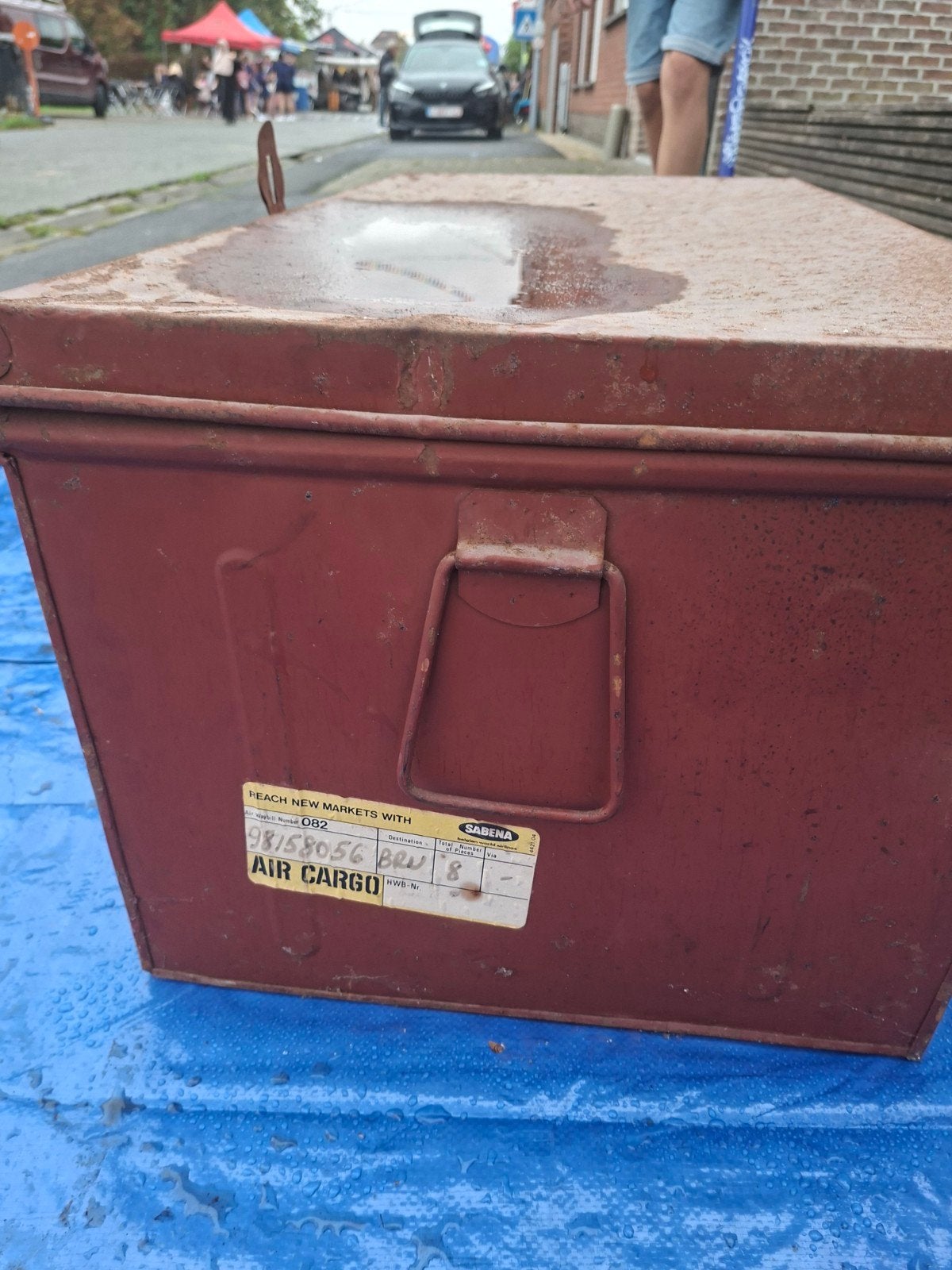 lot metalen reiskoffers, Antiek en Kunst, Ophalen