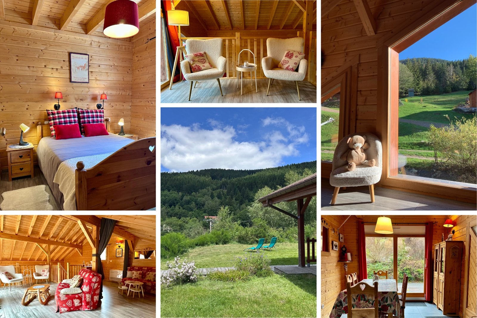 🏡 Chalet cosy avec mezzanine conviviale, Vogezen of Jura, 2 slaapkamers, 7 personen, Wasmachine